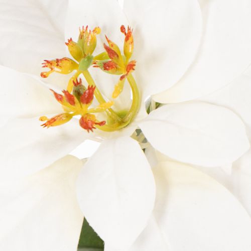 Künstliche Weihnachtssternblume Weiss 40 cm Kunstseide | Floristik24.ch