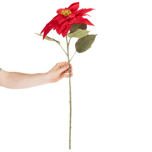 Künstlicher Weihnachtsstern Rot Einzelstiel 82cm | Floristik24.ch