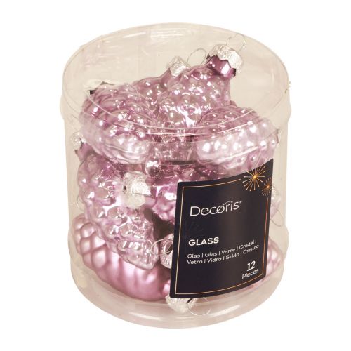 Floristik24 Weihnachtszapfen Glas Lila Glaszapfen Weihnachten 6,5cm 10 St