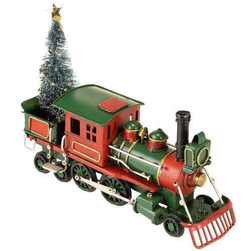 Floristik24 Weihnachtszug mit Tanne Lokomotive Weihnachten Grün 20cm
