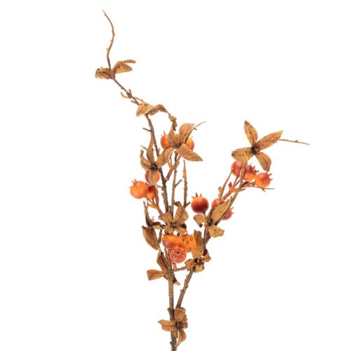 Künstlicher Weissdornzweig aus Kunststoff 75 cm in Herbstfarben für Innenbereiche | Floristik24.ch