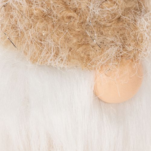 Deko-Wichtelfiguren aus Holz und Textil zum Aufhängen, 17 cm, 6-teiliges Set in Beige, Weiss und Hellbraun | Floristik24.ch