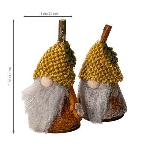 Wichtel Figuren Set mit Strickmütze aus Stoff und Kunststoff 10cm 6 Stück | Floristik24.ch