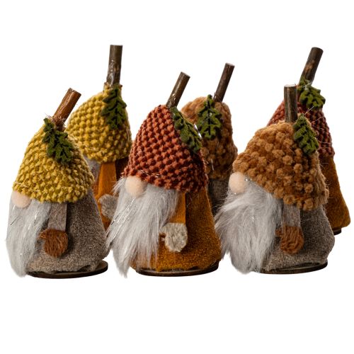 Wichtel Figuren Set mit Strickmütze aus Stoff und Kunststoff 10cm 6 Stück | Floristik24.ch