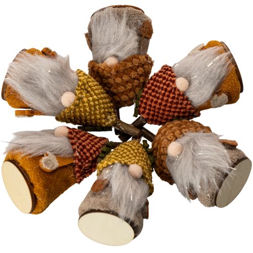 Wichtel Figuren Set mit Strickmütze aus Stoff und Kunststoff 10cm 6 Stück | Floristik24.ch