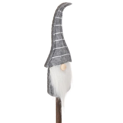 Wichtel Dekofigur auf Holzstab 46cm 6er-Set Grau Rot | Floristik24.ch