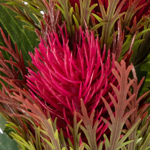 Künstlicher Distelzweig aus Kunststoff, rot, 67 cm, 3 Blüten, Dekoration | Floristik24.ch