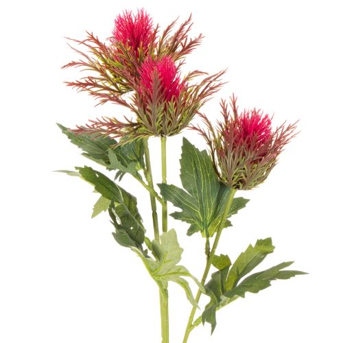 Künstlicher Distelzweig aus Kunststoff, rot, 67 cm, 3 Blüten, Dekoration | Floristik24.ch
