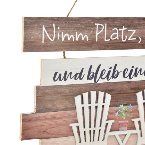 Lustiges Willkommensschild Aus Holz - 10,2x26,7 Cm, Mit Aufhängeseil Für Terrasse, Garten & Haustür