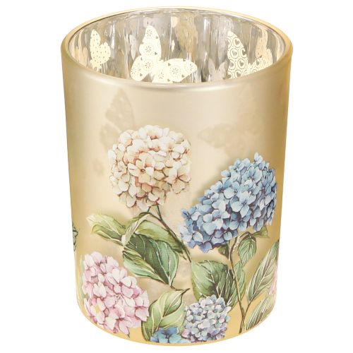 Elegantes Windlicht mit floralen Motiven für gemütliche Raumdekoration 12,5cm 2St.