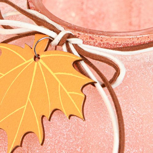 Artikel Windlicht Glas Kürbis Teelicht gefrostet Ø16cm H11cm 2St