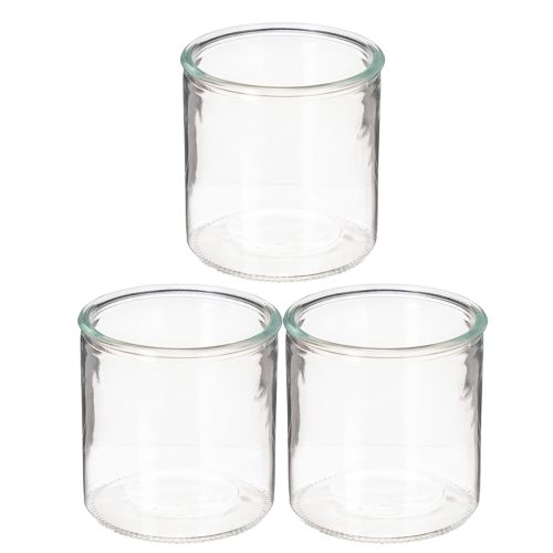 Glaszylinder Vase transparent 10cm 3er-Set für Innenbereiche | Floristik24.ch