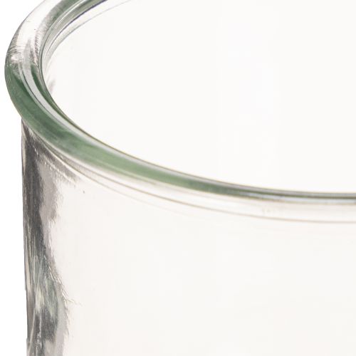 Rundes Windlicht aus klarem Glas 12 cm im 2er-Set | Floristik24.ch