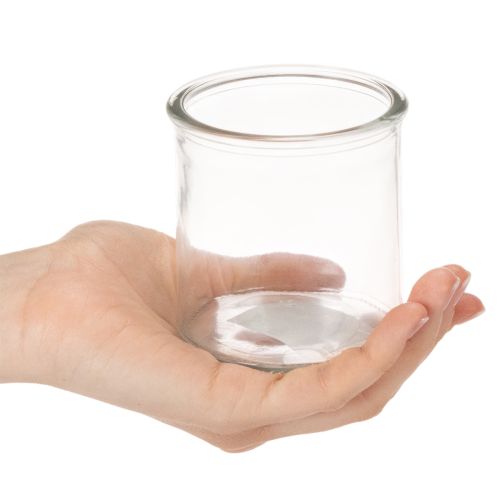 Artikel Glaswindlicht rund klares Glas Teelichthalter 8 cm 3er-Set
