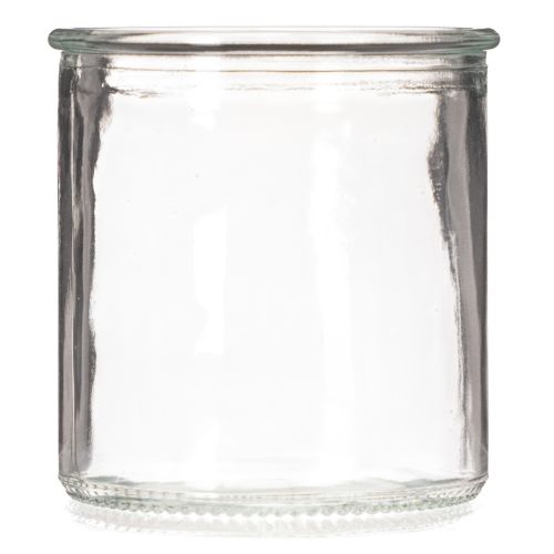 Glaswindlicht rund klares Glas Teelichthalter 8 cm 3er-Set | Floristik24.ch