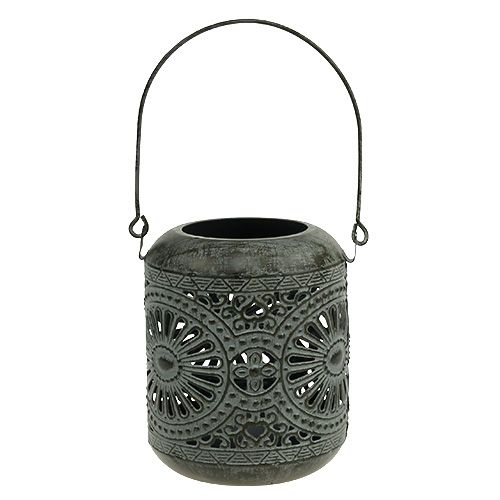 Windlicht Grau Ø9cm H11,5cm