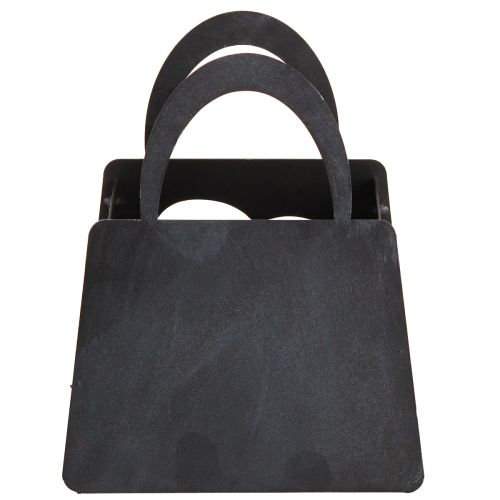 Artikel Windlicht Metall Deko Tasche mit Herz Anthrazit H18cm 2St
