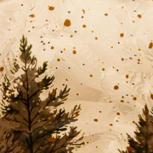 Teelichthalter Glas mit Tannenwald-Motiv 15cm | Floristik24.ch