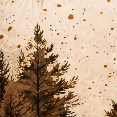 Windlicht Glas mit Winterwald-Motiv 20cm Weihnachtsdekoration | Floristik24.ch
