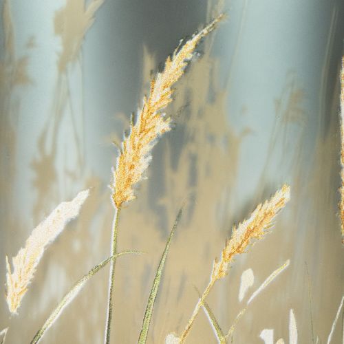 Artikel Elegantes Deko Windlicht mit Gräsermotiv für gemütliche Wohnakzente 12,5cm 2St.