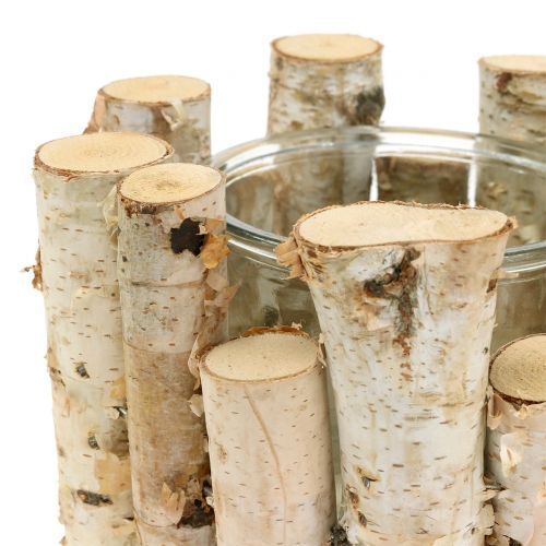 Floristik24 Windlicht Birke Ø17cm H12cm