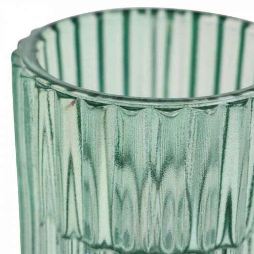 Artikel Windlicht Glas Geriffelt Teelichthalter Ø5,5cm H6cm 4St