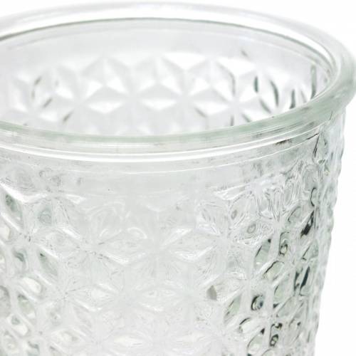 Windlicht Glas mit Fuß Klar Ø10cm H18,5cm Tischdeko | Floristik24.ch