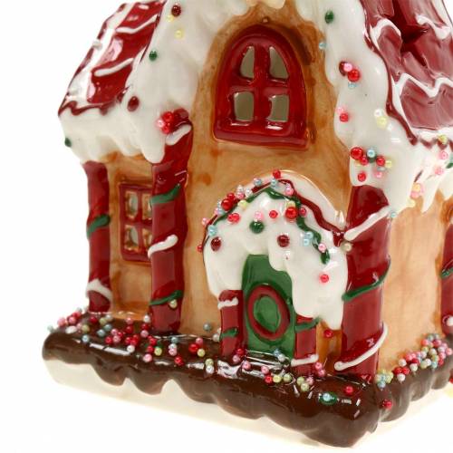 Floristik24 Windlicht Knusperhaus Bisquit, Weiß H16cm