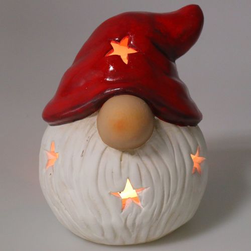 Floristik24 Windlicht Weihnachtsmann Ø15cm H19cm