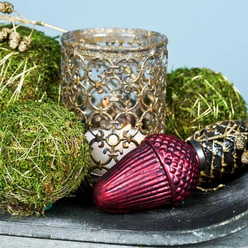 Floristik24 Windlicht Antik Gold Ø10,5cm H14,5cm 1St