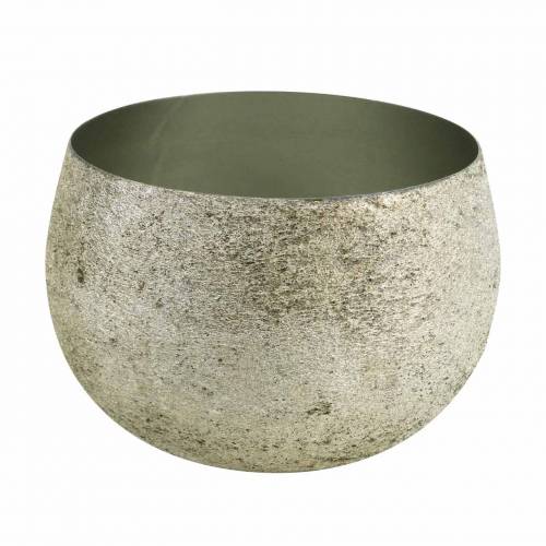 Dekoschale Champagner Metall Ø17cm H11,5cm