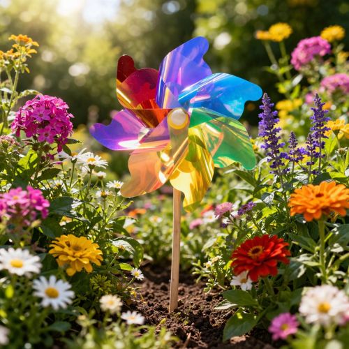 Artikel Windrad Balkon bunter Hingucker sommerliche Gartendeko 75cm