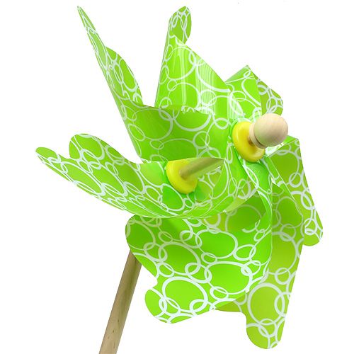 Floristik24 Windmühle Ø22cm Grün 2St