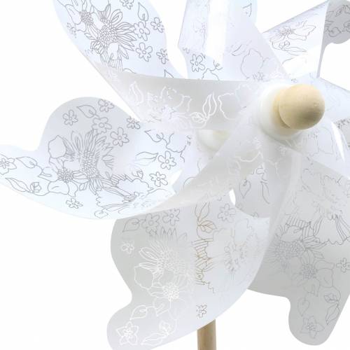 Floristik24 Windmühle Weiß Ø30cm