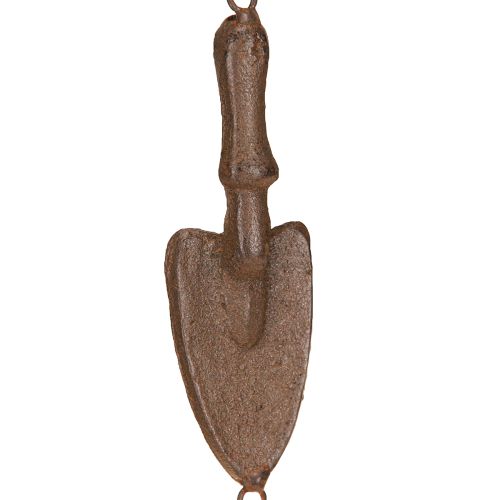 Floristik24 Windspiel Metall Gartenwerkzeug Deko Braun Ø13cm H76cm