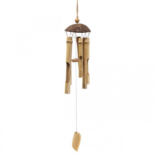 Floristik24 Windspiel Bambus Deko zum Hängen Balkon Ø10cm H28cm