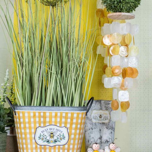 Floristik24 Windspiel mit Capiz-Muscheln, Naturdeko, Muschel-Mobile L85cm Ø13cm