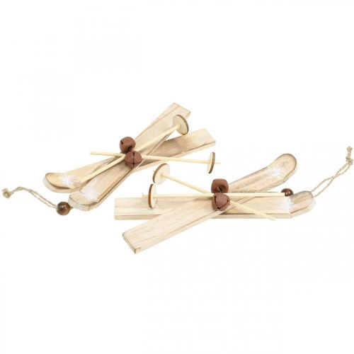 Floristik24 Winter Deko Ski Christbaumschmuck Ski Paar Holz H17cm 4St