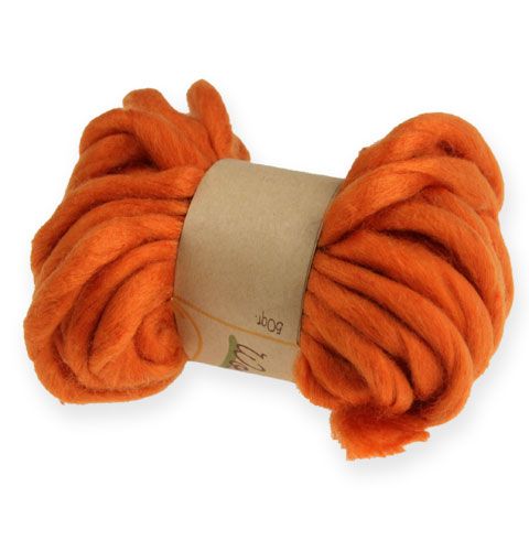 Floristik24 Wollband 50g / 9m Orange