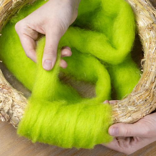 Artikel Weiche Filzwolle für dekorative Gestaltungen und saisonale Arrangements 2m Grün