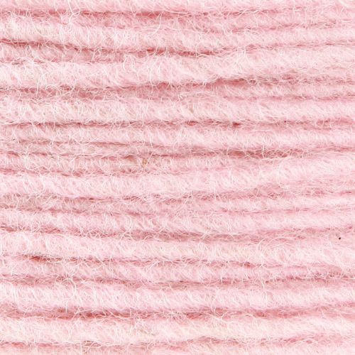 Floristik24 Wollschnur Rosa 3mm 100m