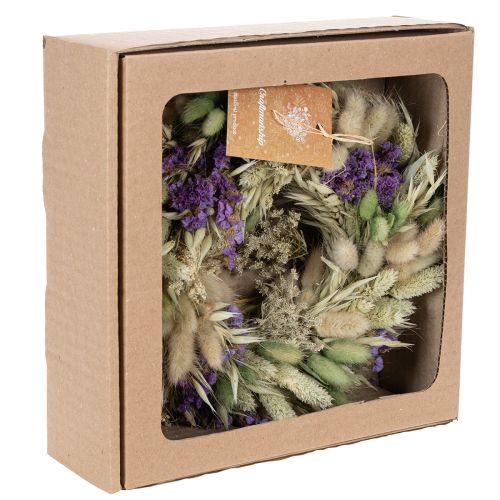 Artikel Trockenblumenkranz Frühling und Sommer Tisch und Wohnungstür für besondere Anlässe mit farbigen Akzenten 26cm