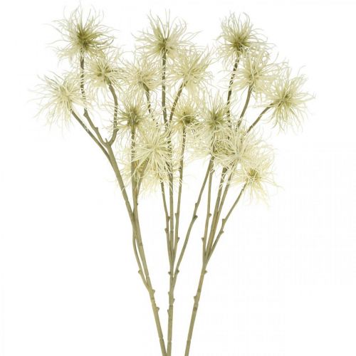 Artikel Xanthium Kunstblume Creme Herbstdeko 6 Blüten 80cm 3St