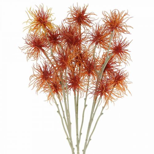 Artikel Xanthium Kunstblume Herbstdeko Orange 6 Blüten 80cm 3St