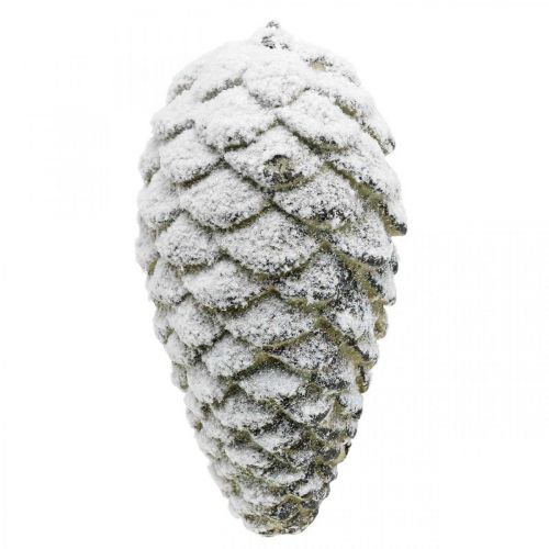 Deko Zapfen groß zum Hängen Künstlicher Schneezapfen 23cm