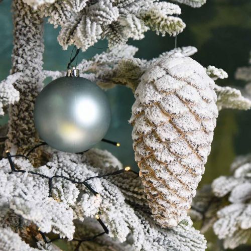 Floristik24 Deko Zapfen groß zum Hängen Künstlicher Schneezapfen 23cm