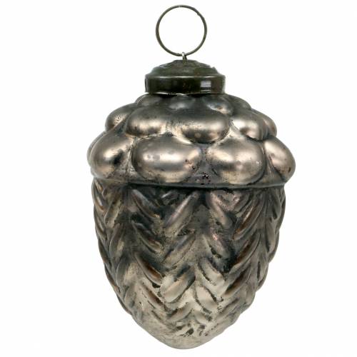 Floristik24 Christbaumschmuck Zapfen Glas Bronze Ø8cm H8cm 4St