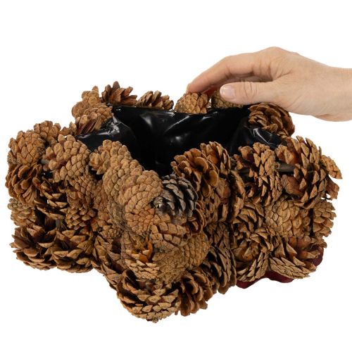Tannenzapfen-Pflanztopf Stern 30 cm naturbraun für saisonale Dekoration | Floristik24.ch