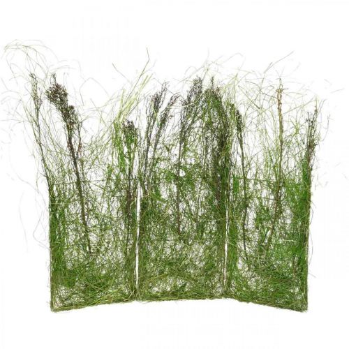 Gras Deko zum Stellen mit Zweigen Grün Schaufensterdeko 105x50cm
