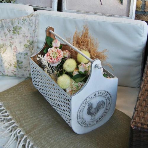 Floristik24 Zeitungsständer Holz Metall Vintage Hahn 36×23×40cm